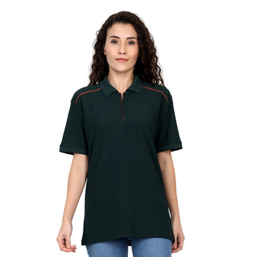 Bottle Green - Unisex Sporty Polo TShirt