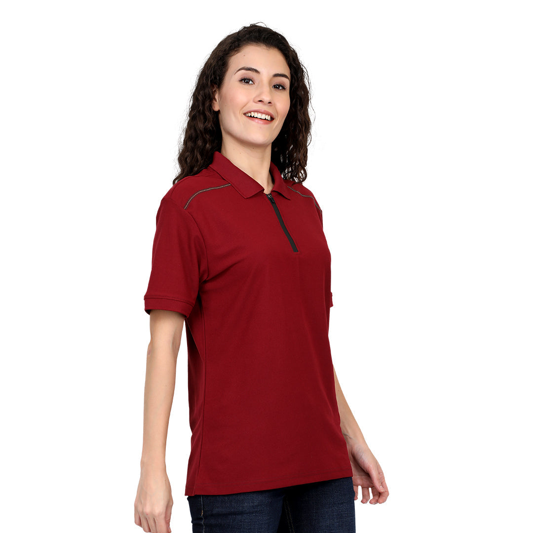 Red Wine - Unisex Sporty Polo TShirt