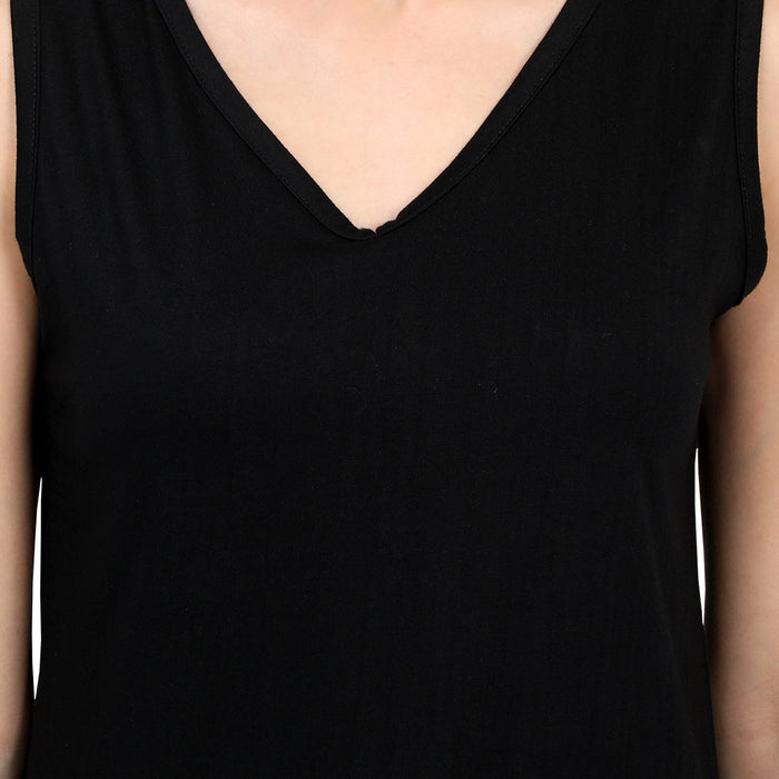 ECOLINE Clothing Casual Solid Women Black Top - Buy ECOLINE Clothing Casual  Solid Women Black Top Online at Best Prices in India