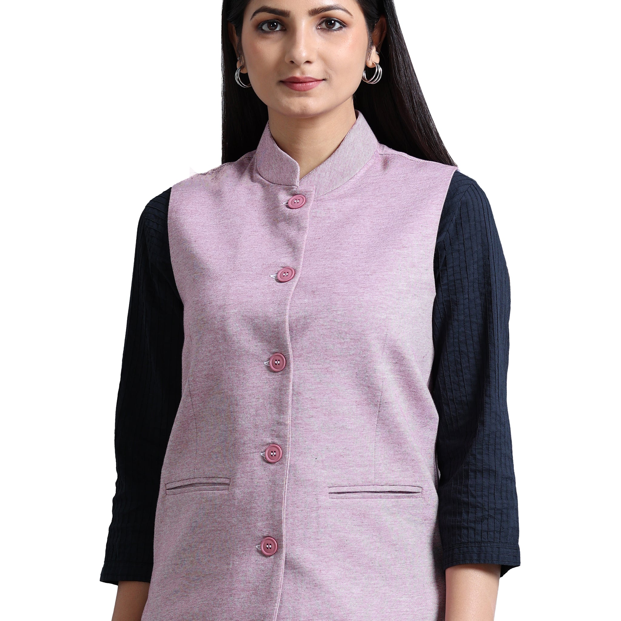 Womens Nehru Jacket - Maroon