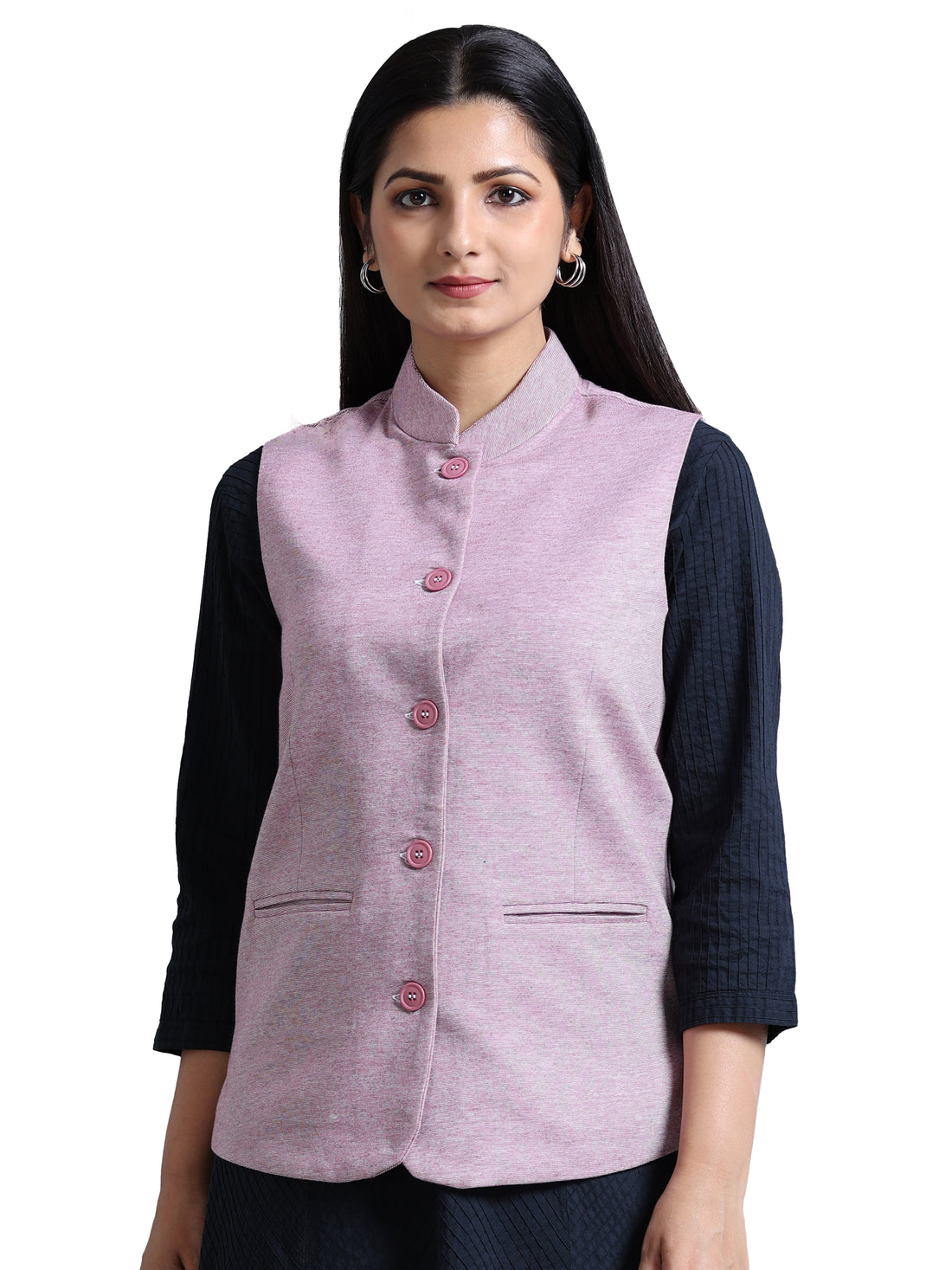 Womens Nehru Jacket - Maroon