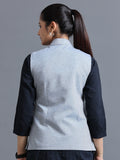 Womens Nehru Jacket - Navy