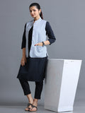 Womens Nehru Jacket - Navy