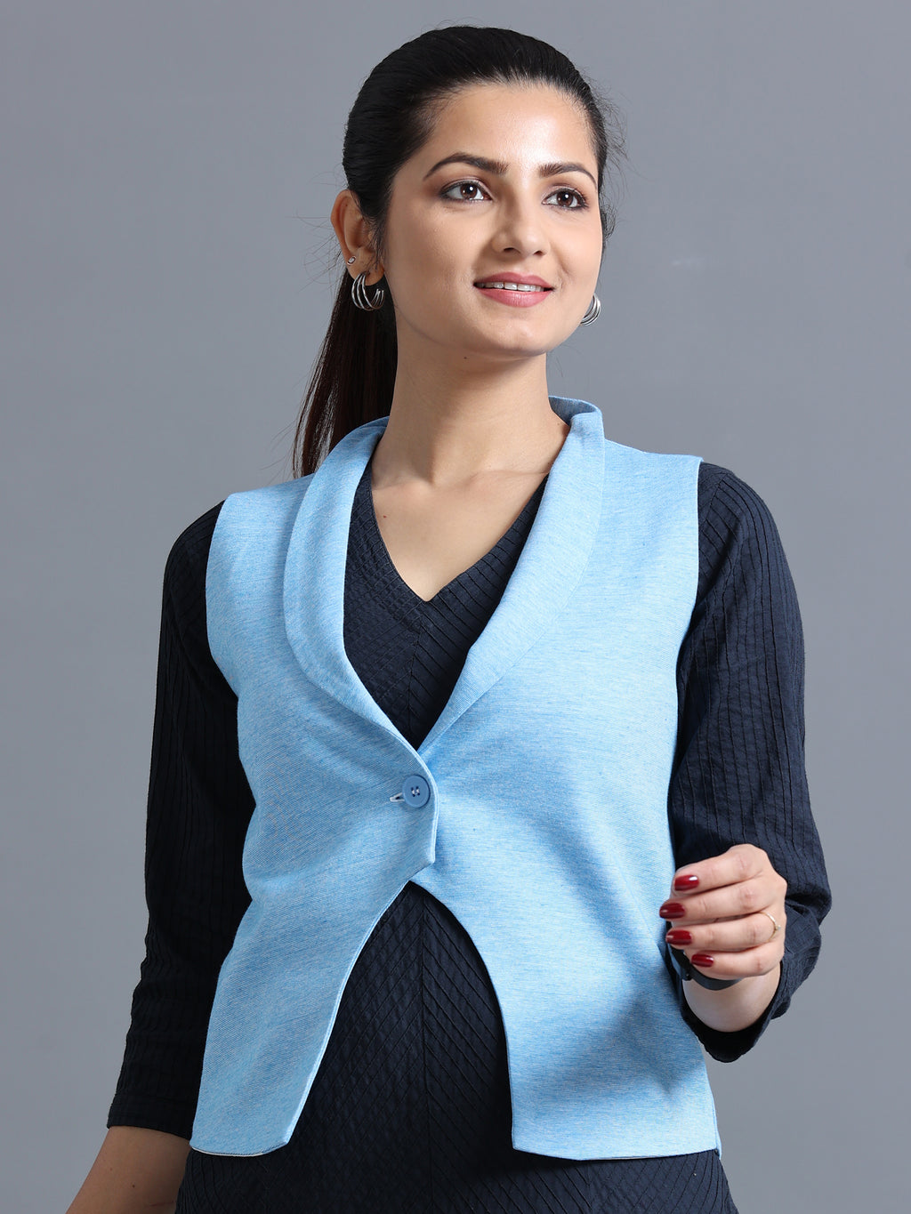 Women's rPET with Cotton Shawl Collar Waistcoat