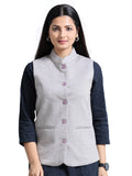 Womens Nehru Jacket - Nut Brown