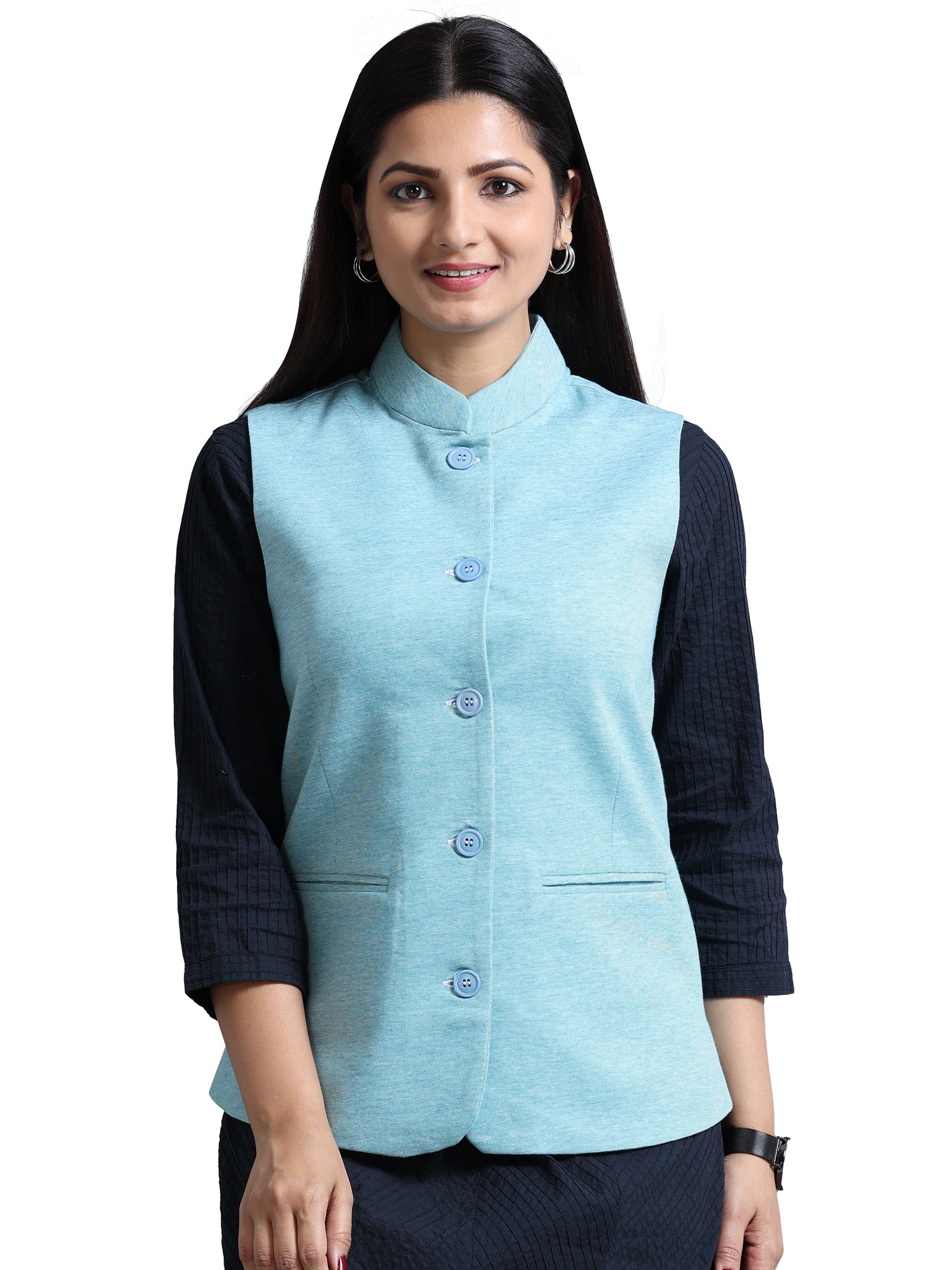 Women’s Nehru Jacket – Jade