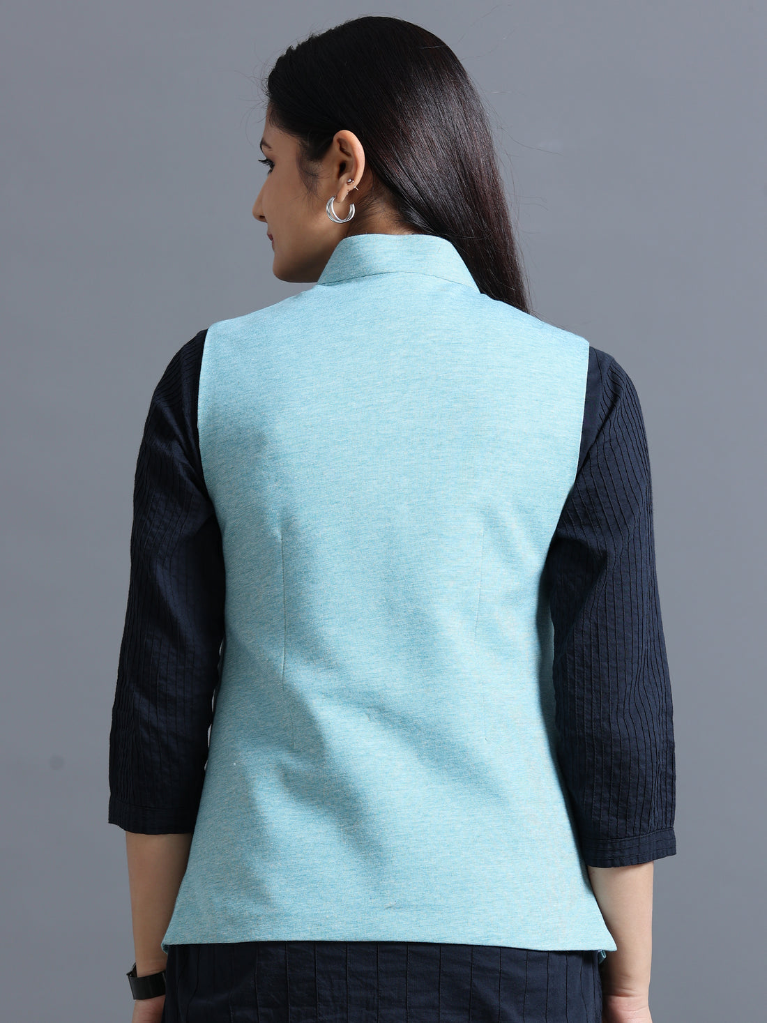 Women’s Nehru Jacket – Jade