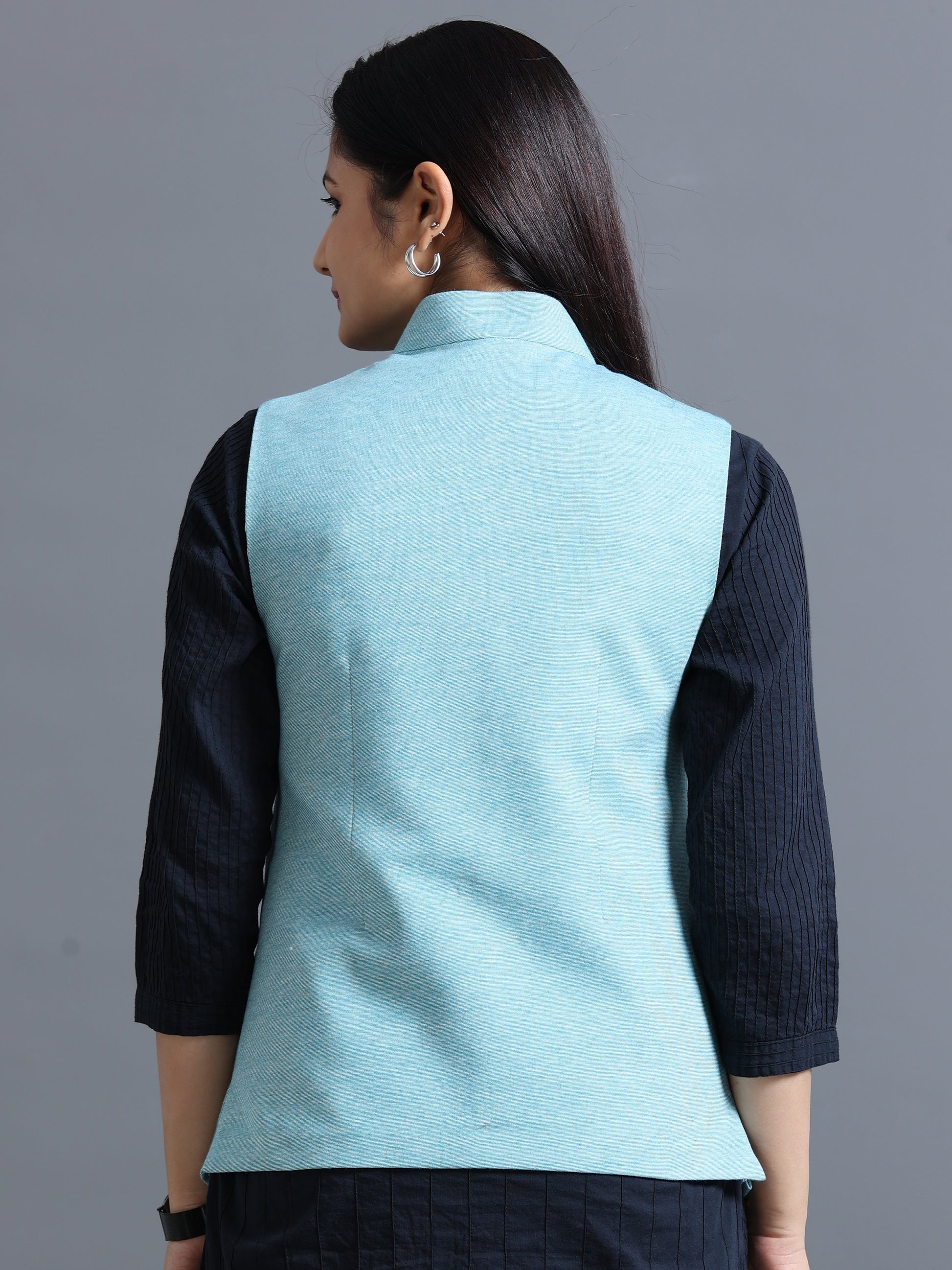 Women’s Nehru Jacket – Jade