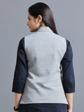 Womens Nehru Jacket - Steel Grey