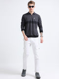 Men’s rPET with Cotton Zipped Turtle Neck T Shirt