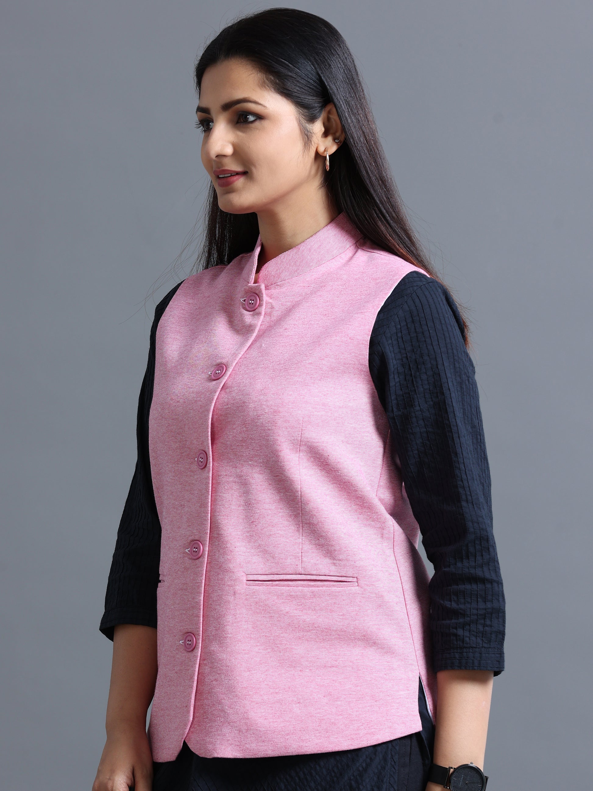 Women's Nehru Jacket – Pink