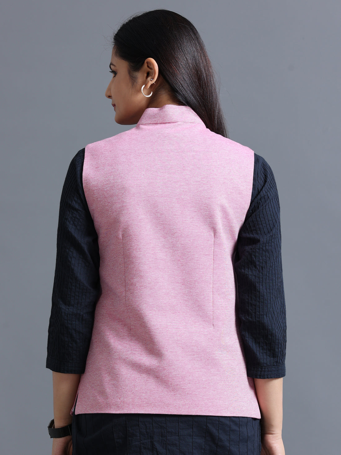 Womens Nehru Jacket Pink