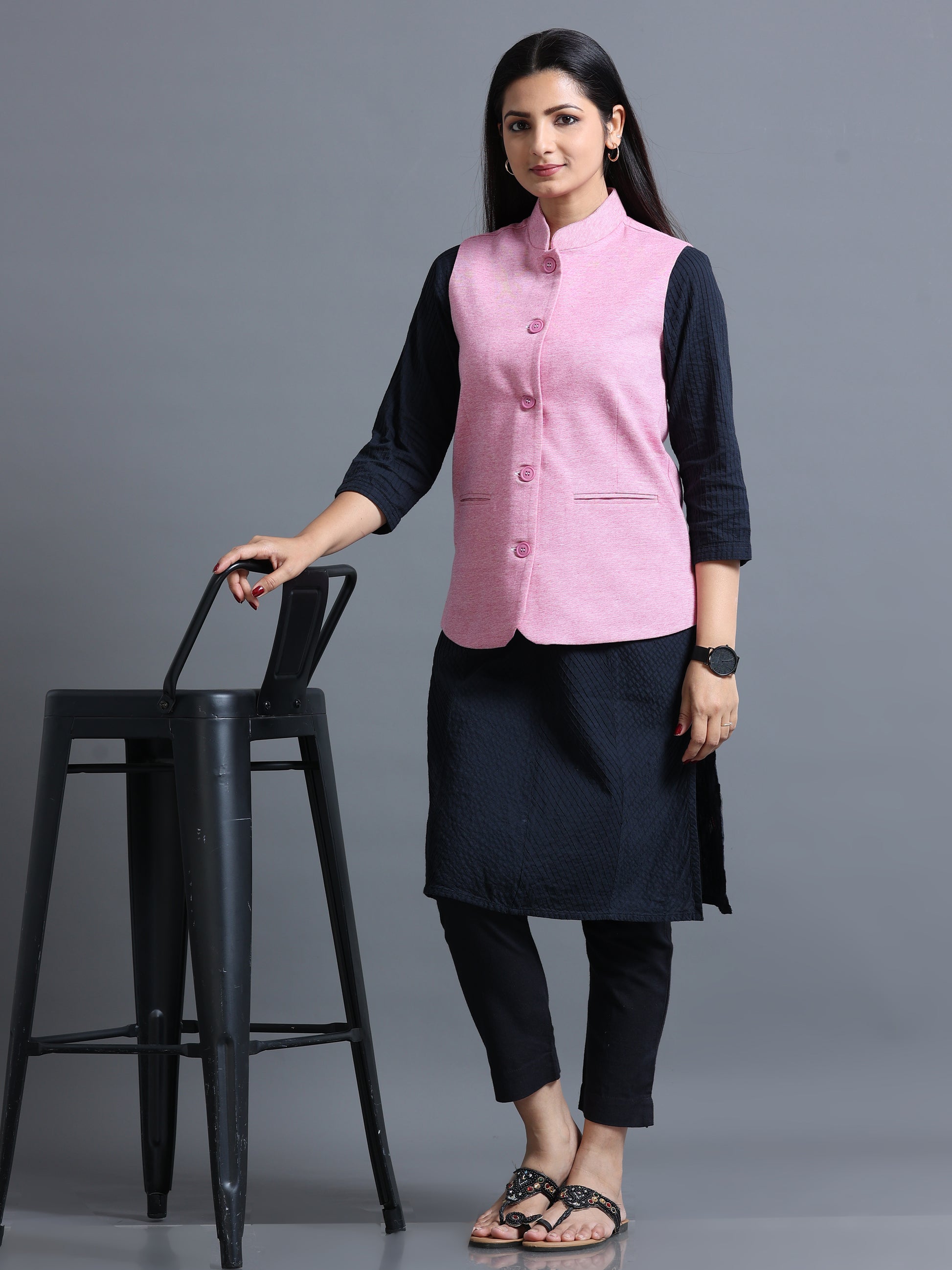 Women's Nehru Jacket – Pink