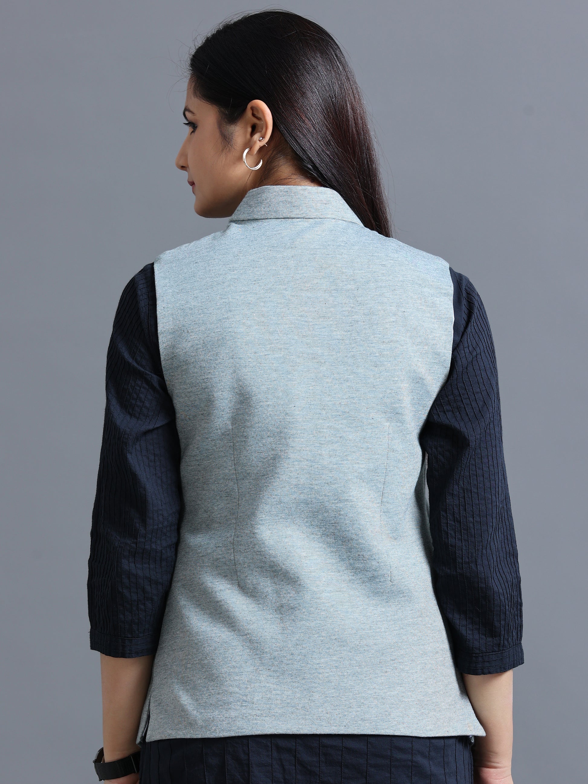 Womens Nehru Jacket - Maroon