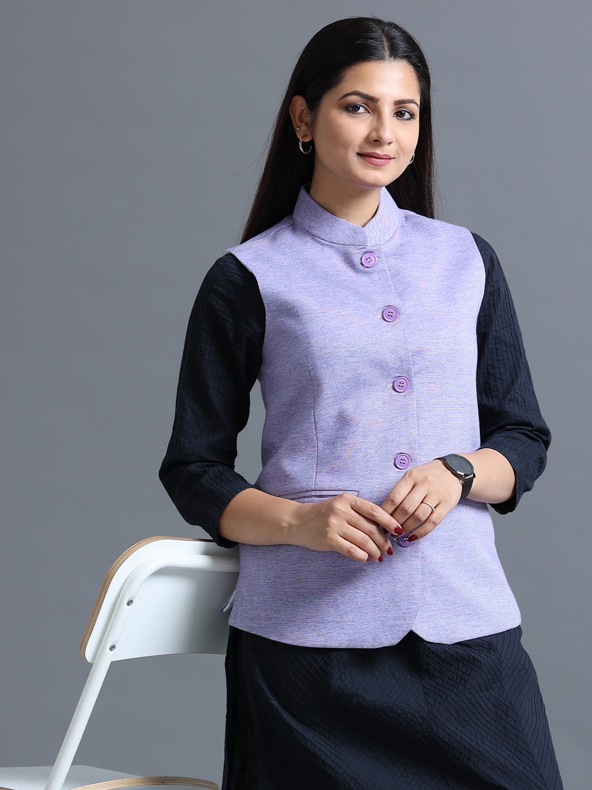 Women's Nehru Jacket – Jamun