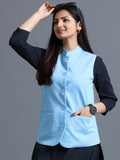 Womens Nehru Jacket - Cyan