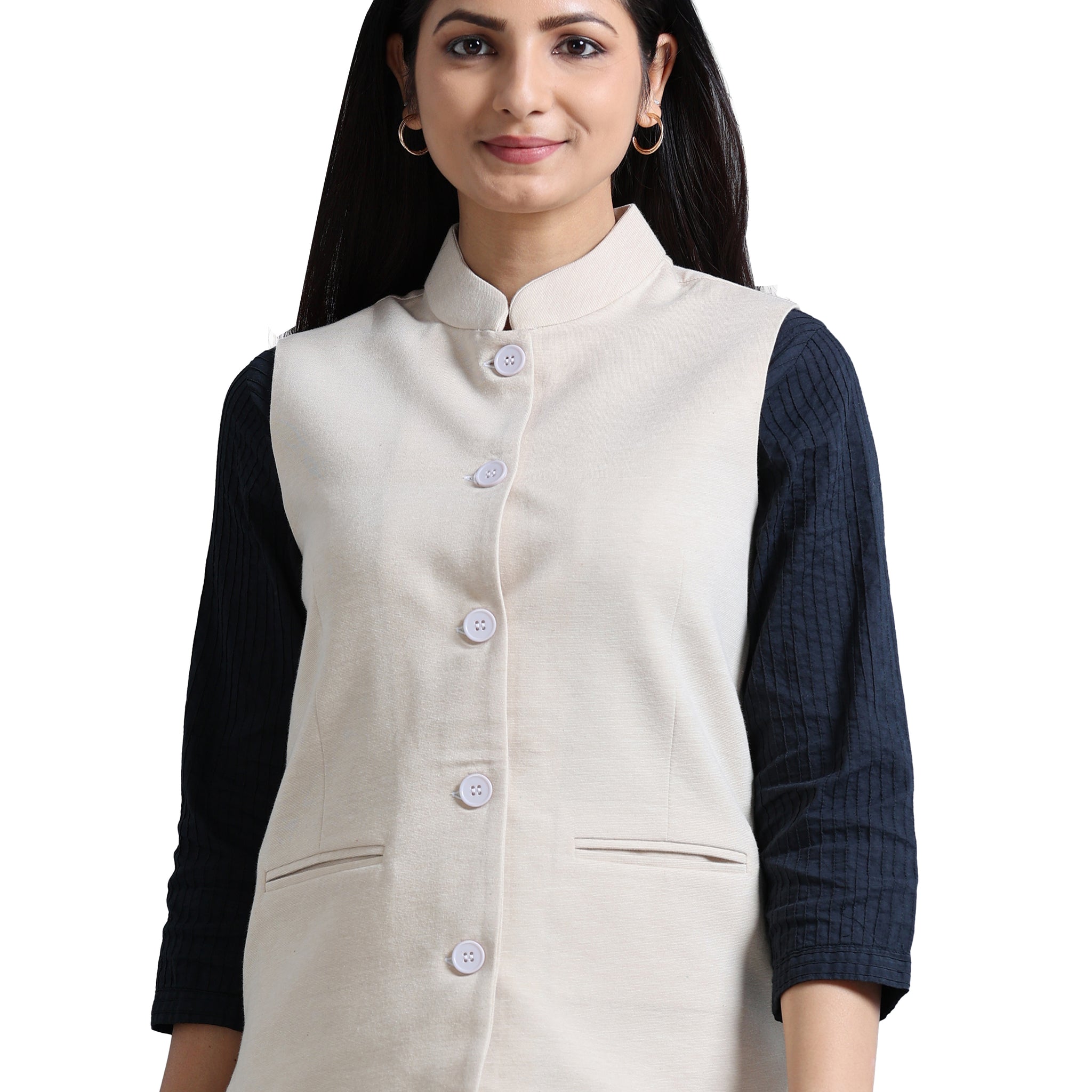 Womens Nehru Jacket - Chandan