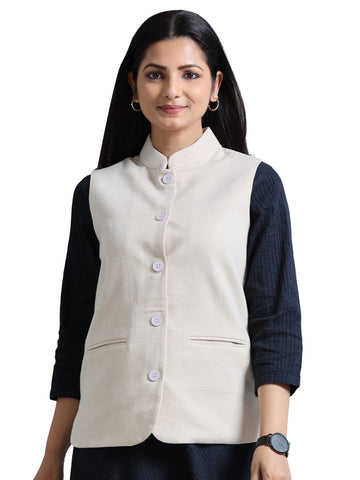Womens Nehru Jacket - Chandan