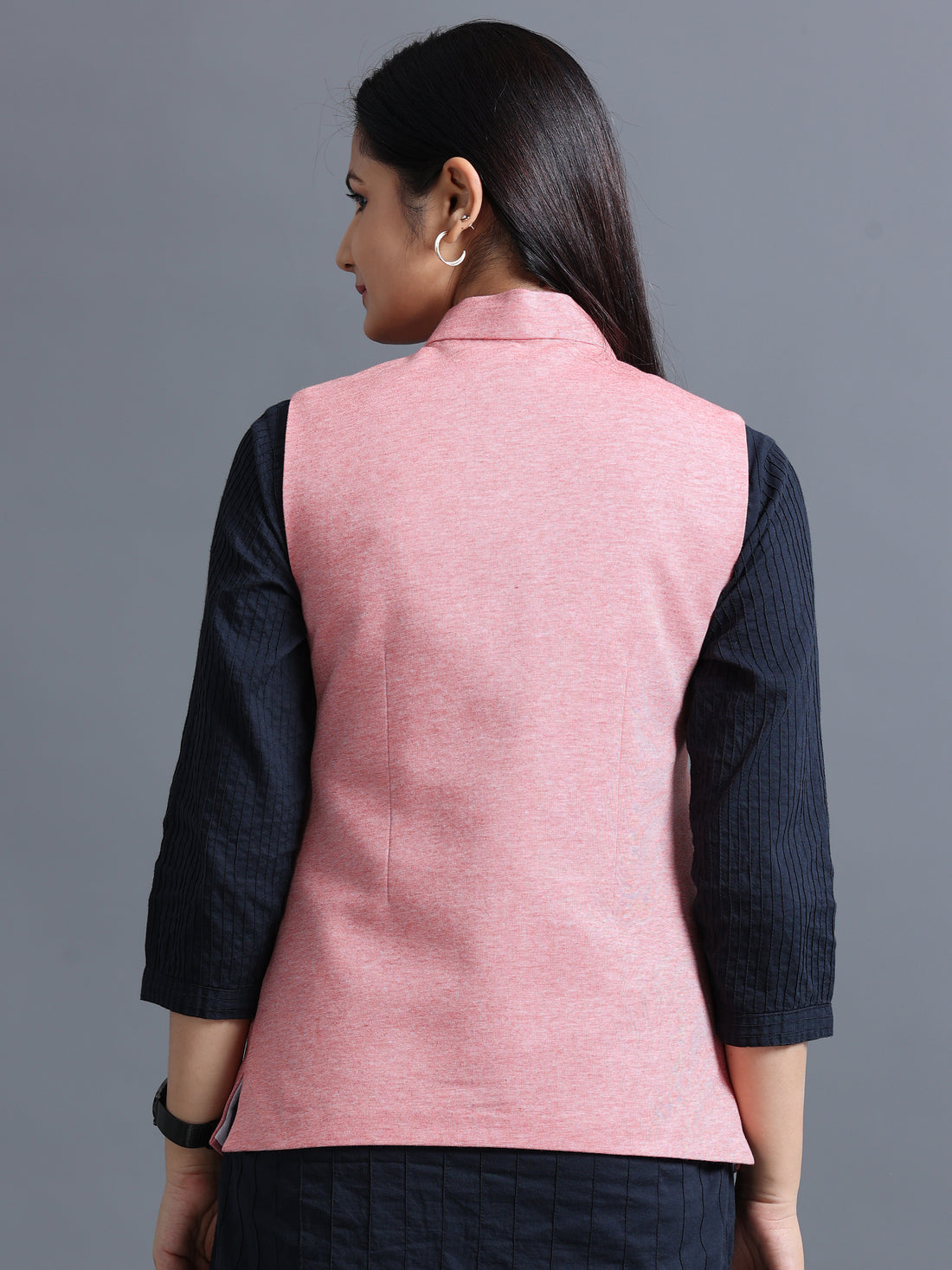 Womens Nehru Jacket - Scarlet