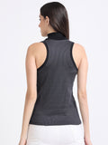 Women's rPET with Cotton Sleeveless Turtle Neck Top