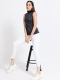 Women's rPET with Cotton Sleeveless Turtle Neck Top