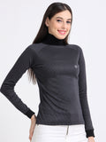 Women’s rPET with Cotton Basic Turtle Neck Full Sleeve T Shirt