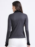 Women's rPET with Cotton Criss Cross Turtle Neck with Full Sleeve T Shirt