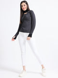 Women's rPET with Cotton Criss Cross Turtle Neck with Full Sleeve T Shirt