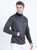 Men’s rPET with Cotton Turtle Neck With Kangaroo Pocket T Shirt