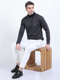 Men’s rPET with Cotton Turtle Neck With Kangaroo Pocket T Shirt