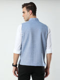 Back view of Ink Sustainable Cotton Modi Coat for men in slim-fit design
