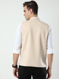 Back view of Chandan Sustainable Cotton Modi Coat for men in slim-fit design
