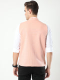 Back view of Mandarin Sustainable Cotton Modi Coat for men in slim-fit design
