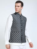 Side profile of Men’s Printed Modi Coat Logo Motif pattern
