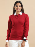 Women's Cotton Full Sleeve Polo T Shirt