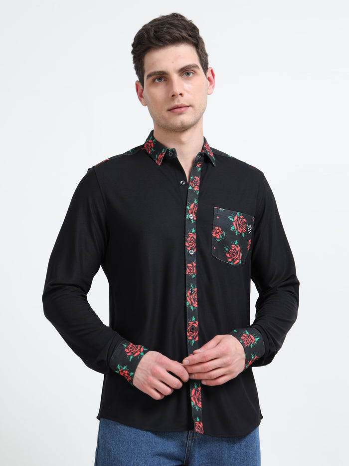 Men's Valentine's rPET Printed Full Sleeve Shirt