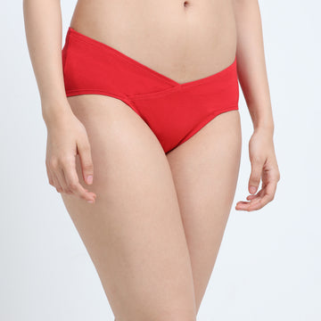 Women's Criss Cross Hipster - Salsa Red