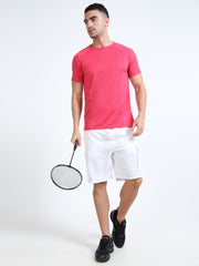 Mens Gym T-shirt in Rice Knit Fabric -  Majanta | Mens Active Wear