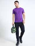 Mens Gym T-shirt in Rice Knit -  Violet