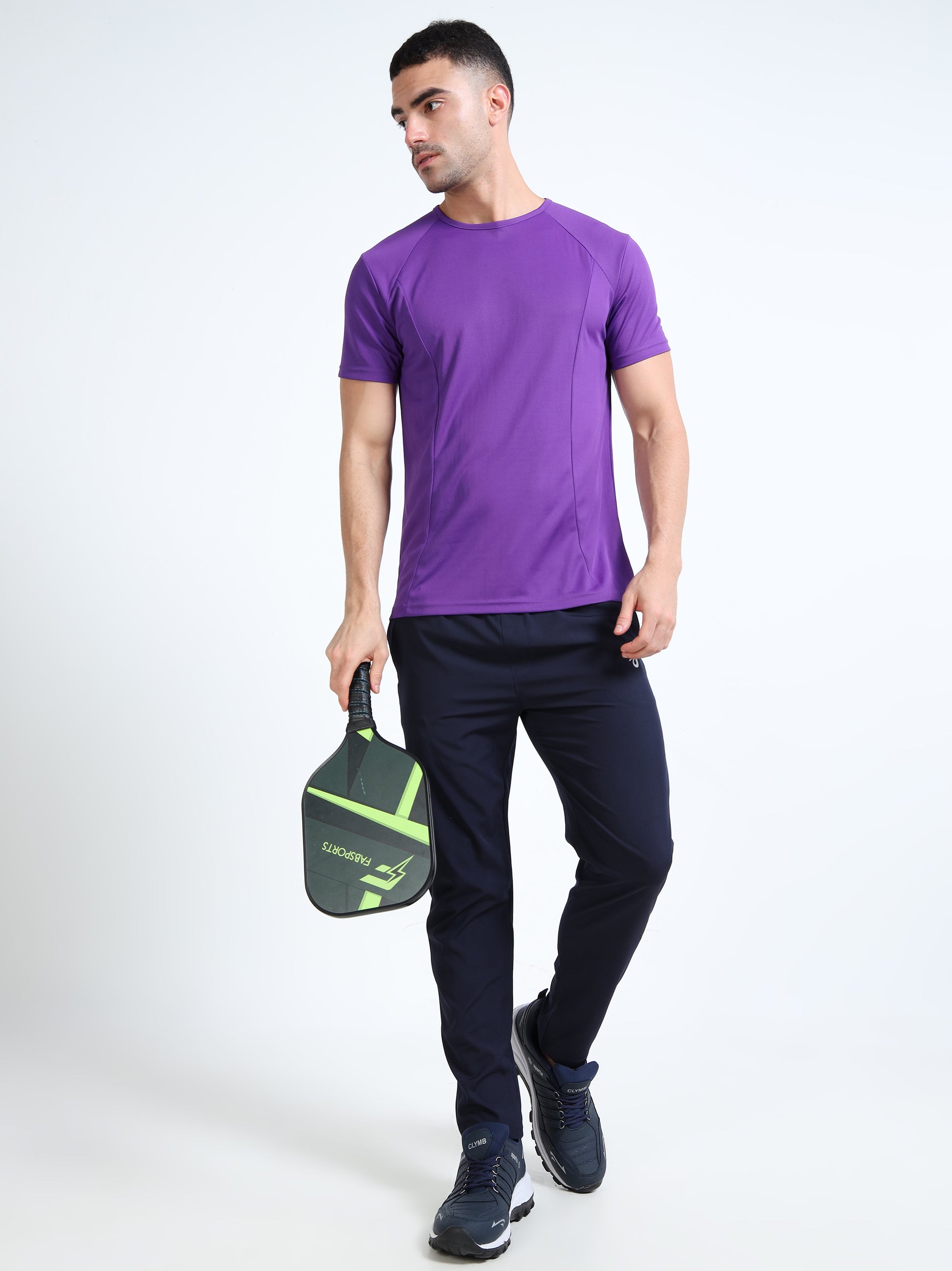 Mens Gym T-shirt in Rice Knit -  Violet