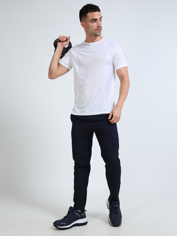 Mens Gym T-shirt in Rice Knit -  White