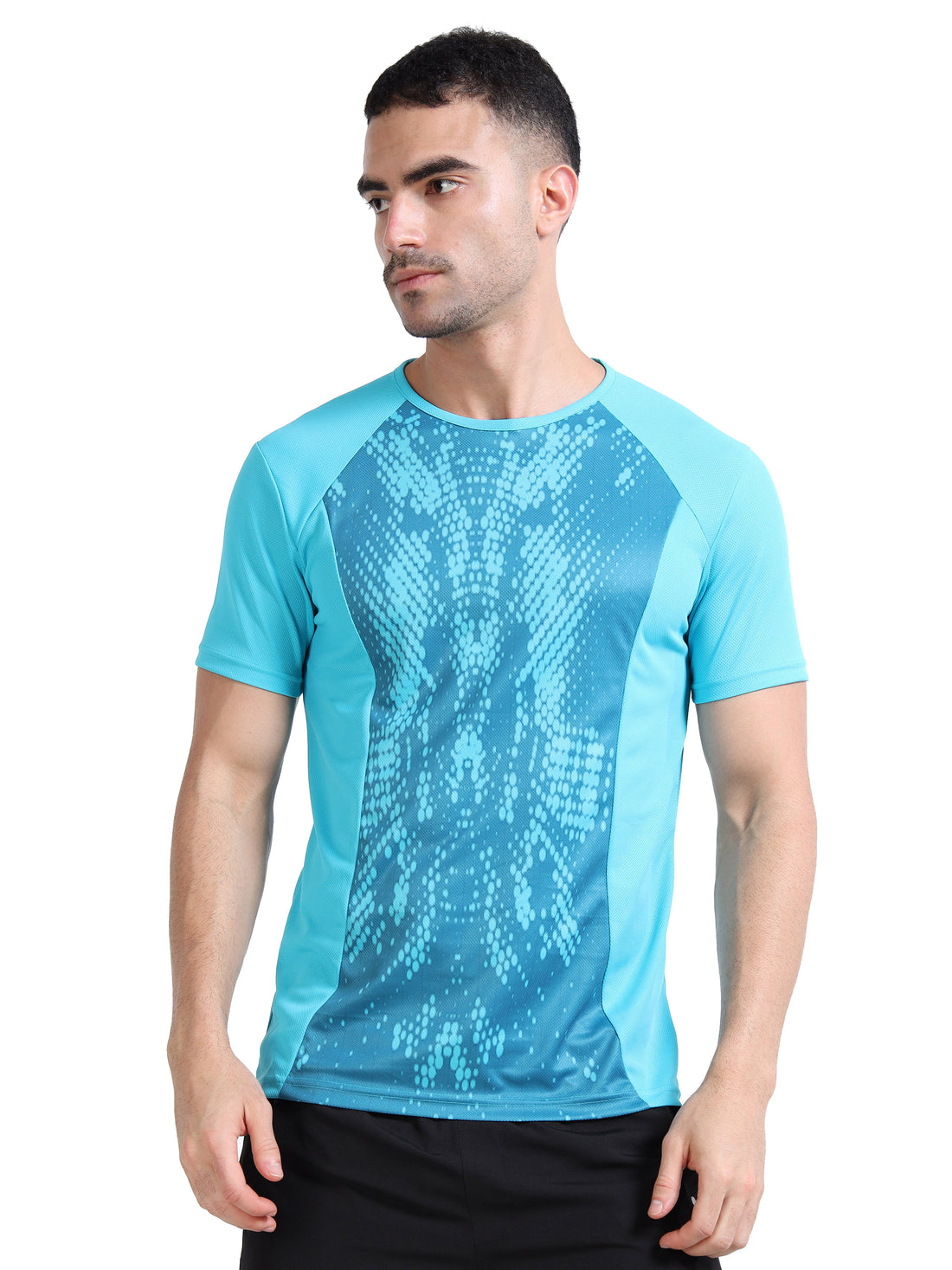 Printed Mens Active T-Shirts -  Blue