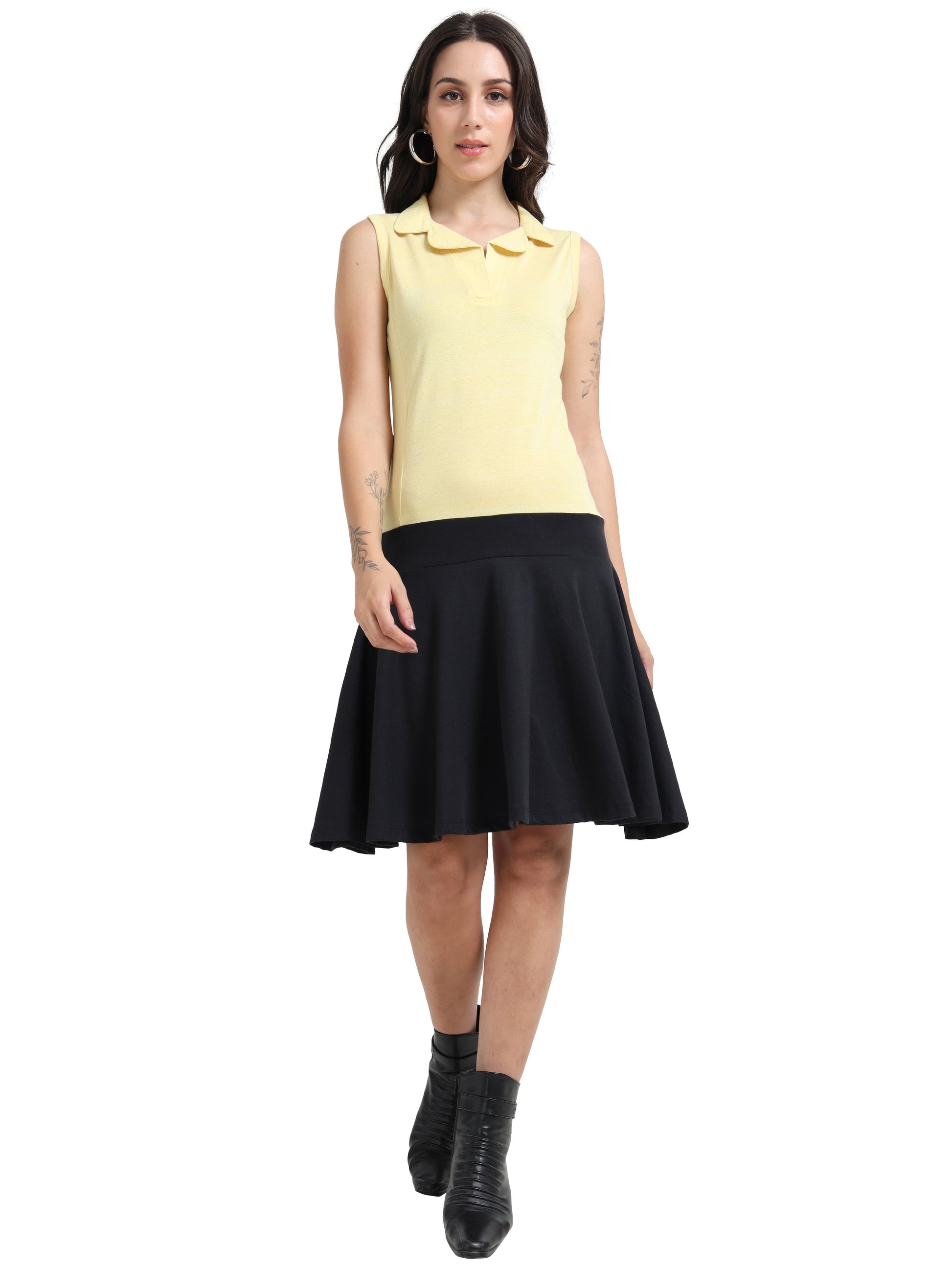 Women's rPET with Recycled Cotton Color Blocked Tennis Dress – Ecoline Clothing : India's 1st Fully Sustainable Clothing Brand Women's rPET with Recycled Cotton Color Blocked Tennis Dress – Ecoline Clothing : India's 1st Fully Sustainable Clothing Brand