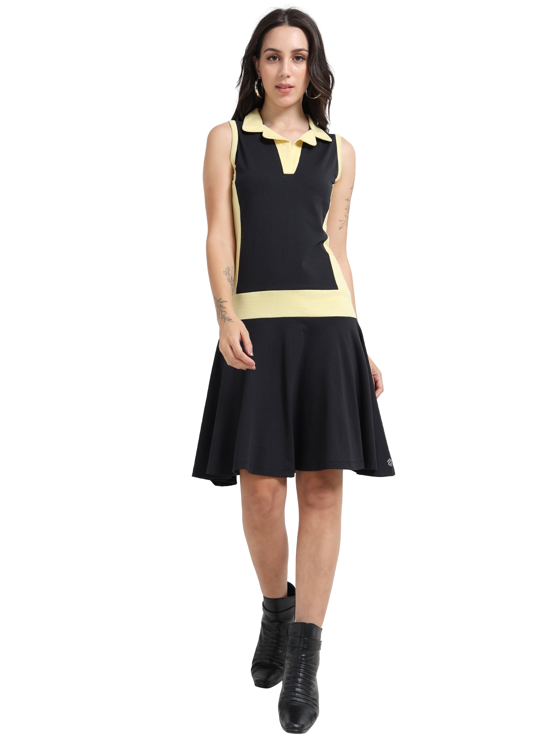 Women's rPET with Recycled Cotton Tennis Dress With Princess Line