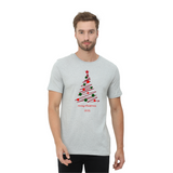 Men's Eco Round Neck with Chest Print - Merry Christmas