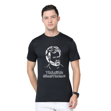 Black - Thalaivar Round Neck TShirt