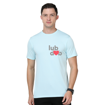 Men's Round Neck with Chest Print - lubdub - Mint