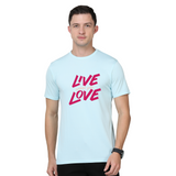 Men's Round Neck with Chest Print - Live what you Love
