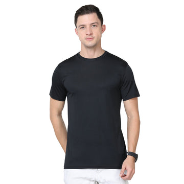 Men's rPET Round Neck TShirt - Black