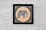 Mandala Elephant Art rPET Canvas Cloth Hand Painted by Artist